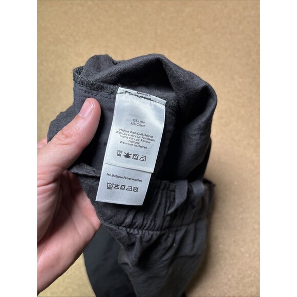 NWT Eddie Bauer Womens WR Pull on Jogger Pants Size 16 Gray Linen Blend I1 - Picture 5 of 9
